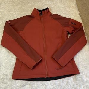 Marmot Jacket Full Zip Rust Hiking Outdoor Women’s Large Fleece Lined